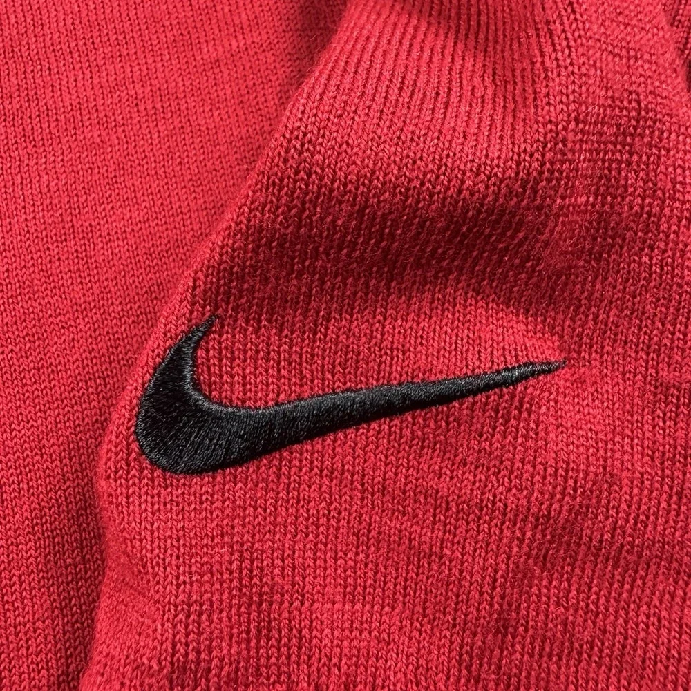 Nike Tiger Woods Wool Blend Knit Golf Sweater Red Mens XL EUC CU9782-687 - Picture 4 of 8